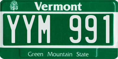 VT license plate YYM991