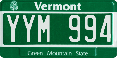 VT license plate YYM994