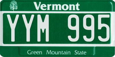 VT license plate YYM995