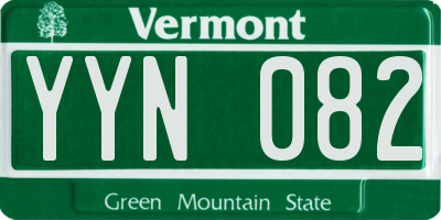VT license plate YYN082