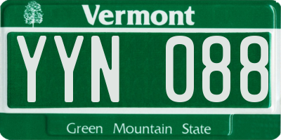 VT license plate YYN088