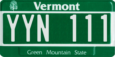 VT license plate YYN111