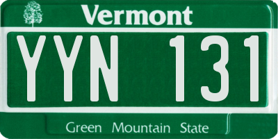 VT license plate YYN131