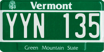 VT license plate YYN135