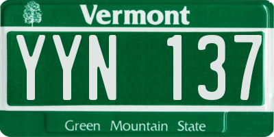 VT license plate YYN137