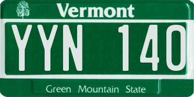 VT license plate YYN140