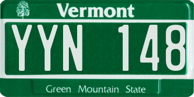 VT license plate YYN148