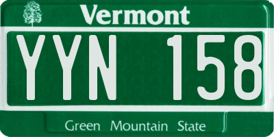 VT license plate YYN158