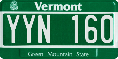 VT license plate YYN160