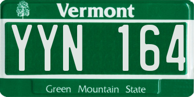 VT license plate YYN164