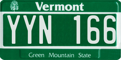 VT license plate YYN166