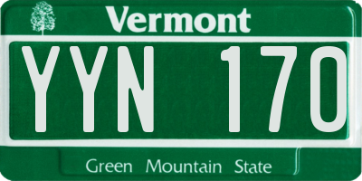VT license plate YYN170