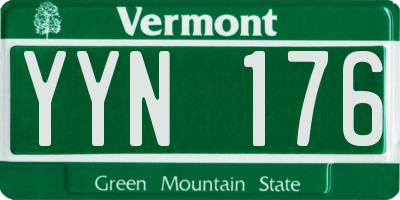 VT license plate YYN176