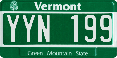 VT license plate YYN199