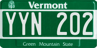 VT license plate YYN202