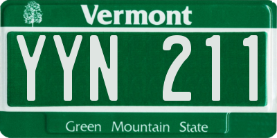 VT license plate YYN211