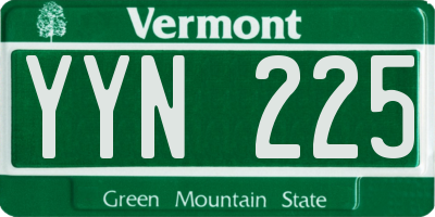 VT license plate YYN225