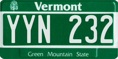 VT license plate YYN232