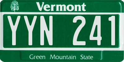 VT license plate YYN241