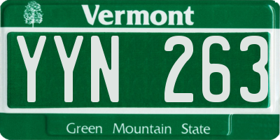 VT license plate YYN263