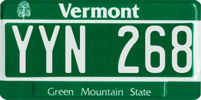 VT license plate YYN268