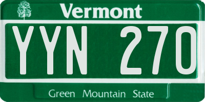 VT license plate YYN270