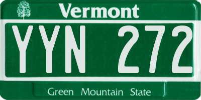 VT license plate YYN272