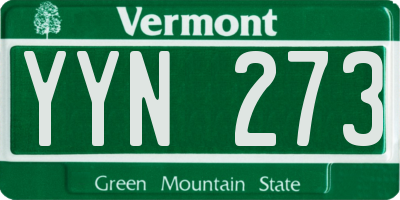 VT license plate YYN273