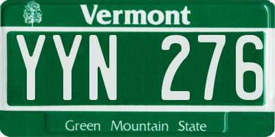 VT license plate YYN276