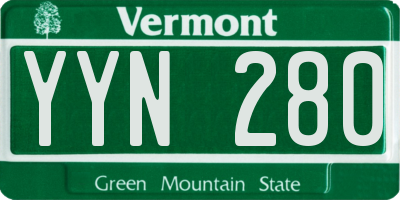 VT license plate YYN280