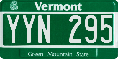 VT license plate YYN295