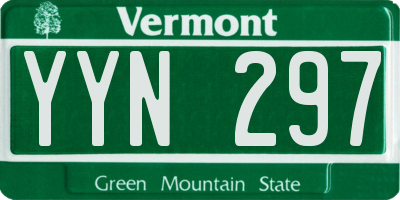 VT license plate YYN297