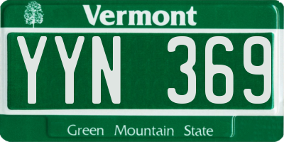 VT license plate YYN369
