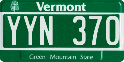 VT license plate YYN370