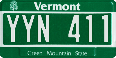 VT license plate YYN411