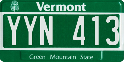VT license plate YYN413