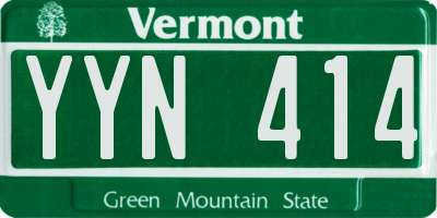 VT license plate YYN414
