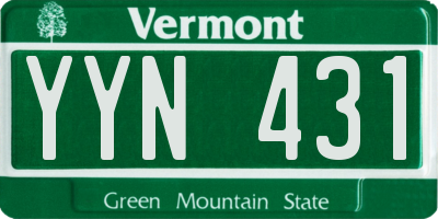 VT license plate YYN431