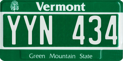 VT license plate YYN434