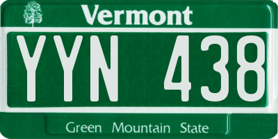 VT license plate YYN438
