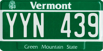 VT license plate YYN439