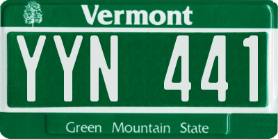 VT license plate YYN441