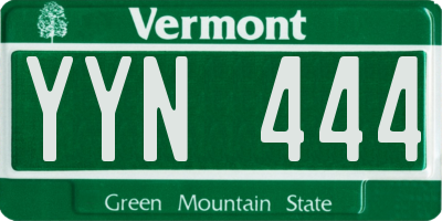 VT license plate YYN444