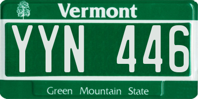 VT license plate YYN446