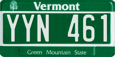 VT license plate YYN461