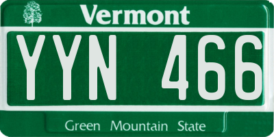 VT license plate YYN466