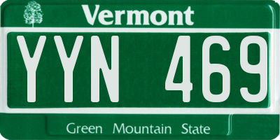 VT license plate YYN469