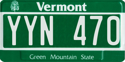 VT license plate YYN470