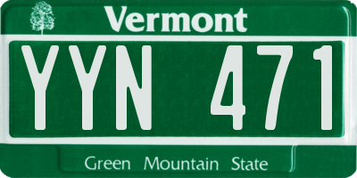 VT license plate YYN471