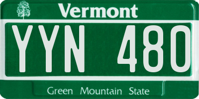 VT license plate YYN480
